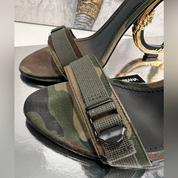 DOLCE AND GABBANA Baroque DG sandals in camouflage patchwork EU:38 - Picture 7 of 12